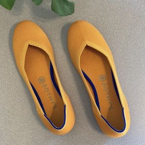 Rothy’s Lemon Drop Round Toe Flats, Yellow, Size 9